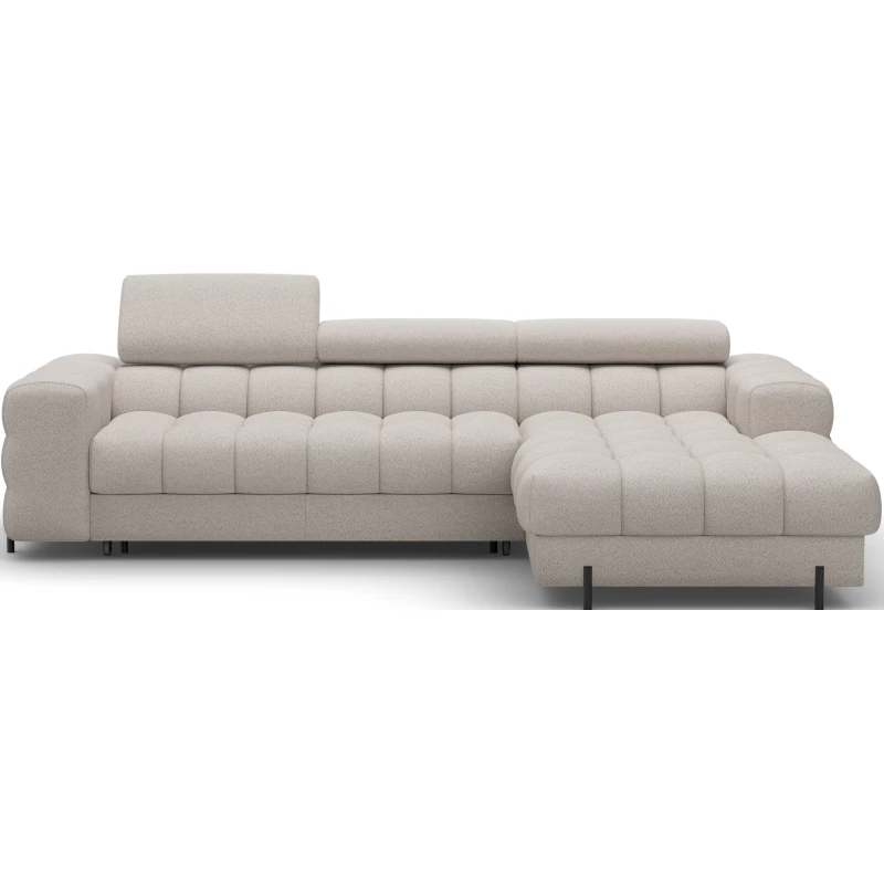 Ecksofa mit Stauraum ELIS – hellbeige, rechte Ecke