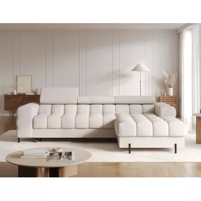 Ecksofa mit Stauraum ELIS – hellbeige, rechte Ecke