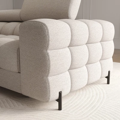 Ecksofa mit Stauraum ELIS – hellbeige, rechte Ecke