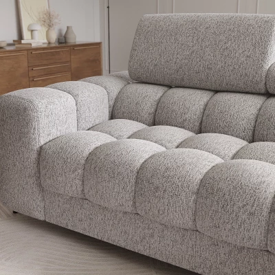 Ecksofa mit Stauraum ELIS – grau-beige, rechte Ecke