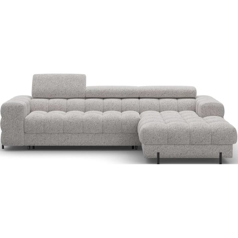 Ecksofa mit Stauraum ELIS – grau-beige, rechte Ecke