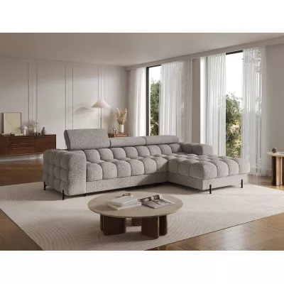 Ecksofa mit Stauraum ELIS – grau-beige, rechte Ecke