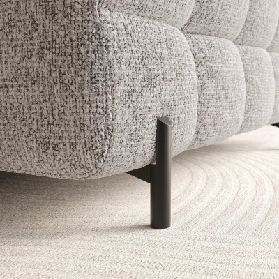 Ecksofa mit Stauraum ELIS – grau-beige, rechte Ecke