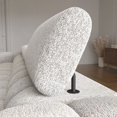 Ecksofa mit Stauraum ELIS – grau-beige, rechte Ecke