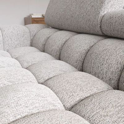 Ecksofa mit Stauraum ELIS – grau-beige, rechte Ecke