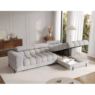 Ecksofa mit Stauraum ELIS - Esche, rechte Ecke
