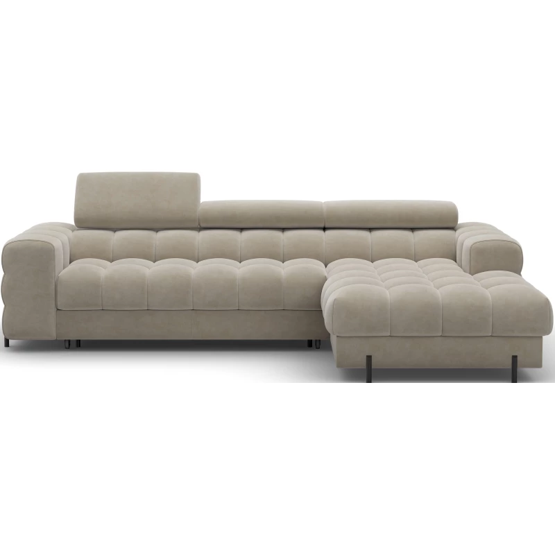 Ecksofa mit Stauraum ELIS – dunkelbeige, rechte Ecke