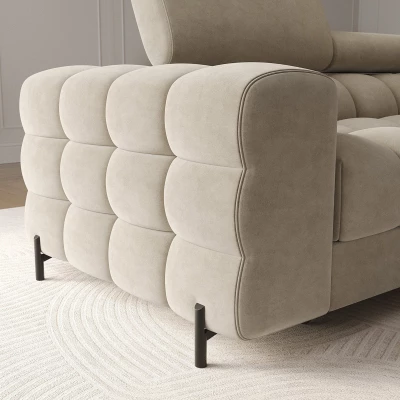 Ecksofa mit Stauraum ELIS – dunkelbeige, rechte Ecke