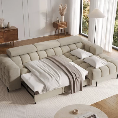 Ecksofa mit Stauraum ELIS – dunkelbeige, rechte Ecke