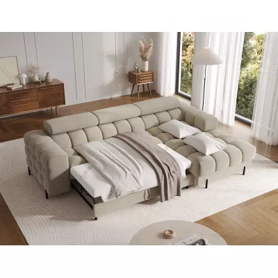Ecksofa mit Stauraum ELIS – dunkelbeige, rechte Ecke