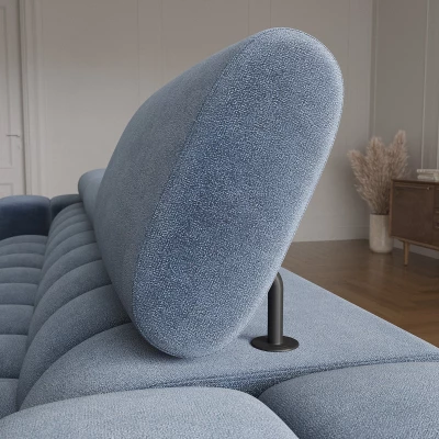 Ecksofa mit Stauraum ELIS - blau, rechte Ecke