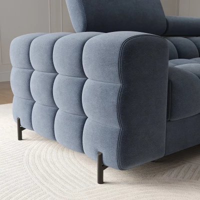 Ecksofa mit Stauraum ELIS - blau, rechte Ecke