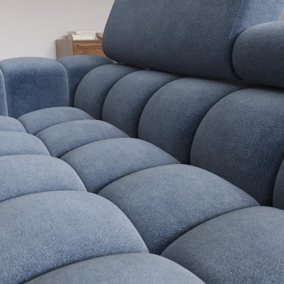 Ecksofa mit Stauraum ELIS - blau, rechte Ecke
