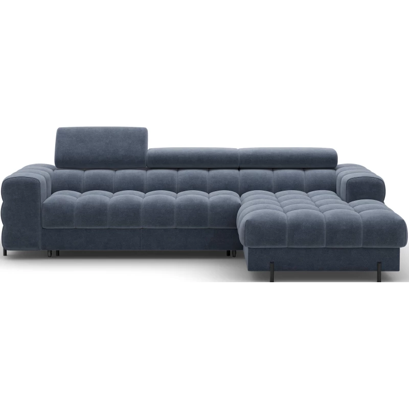 Ecksofa mit Stauraum ELIS - blau, rechte Ecke