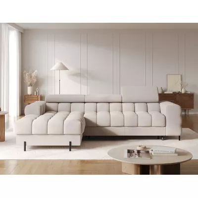 Ecksofa mit Stauraum ELIS - Latte, linke Ecke