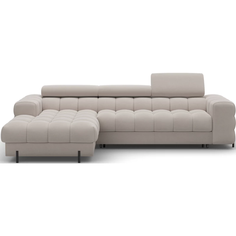 Ecksofa mit Stauraum ELIS - Latte, linke Ecke