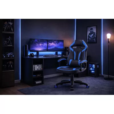 SKARVI Gaming-Stuhl - blau