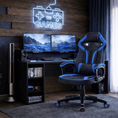 SKARVI Gaming-Stuhl - blau