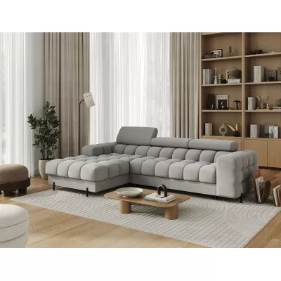Ecksofa mit Stauraum ELIS - grau, linke Ecke
