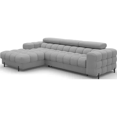 Ecksofa mit Stauraum ELIS - grau, linke Ecke