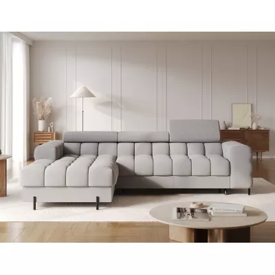 Ecksofa mit Stauraum ELIS - grau, linke Ecke