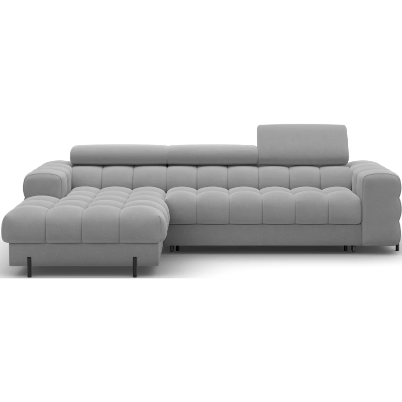Ecksofa mit Stauraum ELIS - grau, linke Ecke