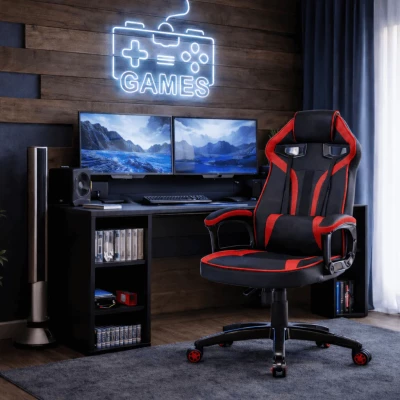 SKARVI Gaming-Stuhl - rot