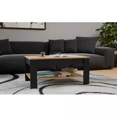 CALIGO Couchtisch – Eiche, handgefertigt / Schwarz