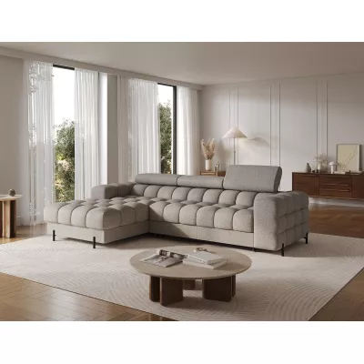 Ecksofa mit Stauraum ELIS – beige, linke Ecke