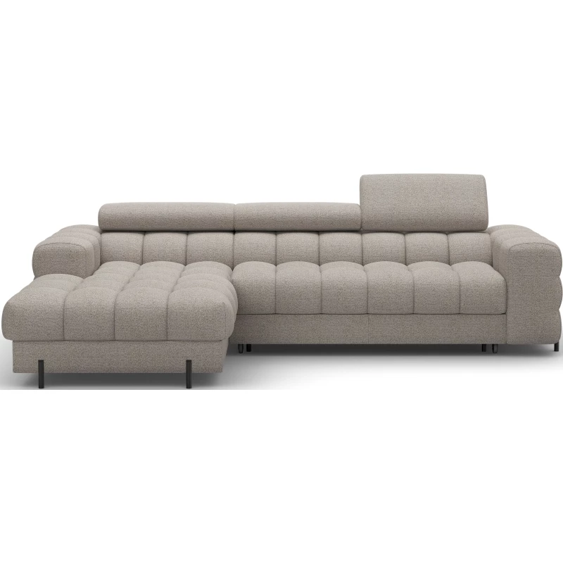 Ecksofa mit Stauraum ELIS – beige, linke Ecke
