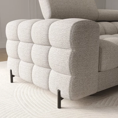 Ecksofa mit Stauraum ELIS – beige, linke Ecke