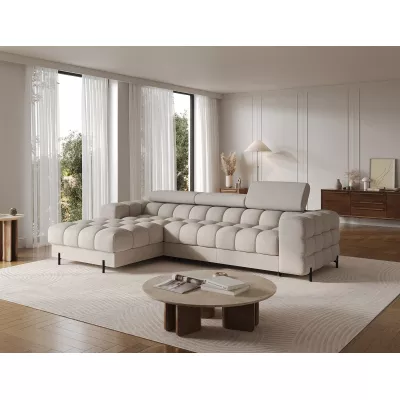 Ecksofa mit Stauraum ELIS – hellbeige, linke Ecke
