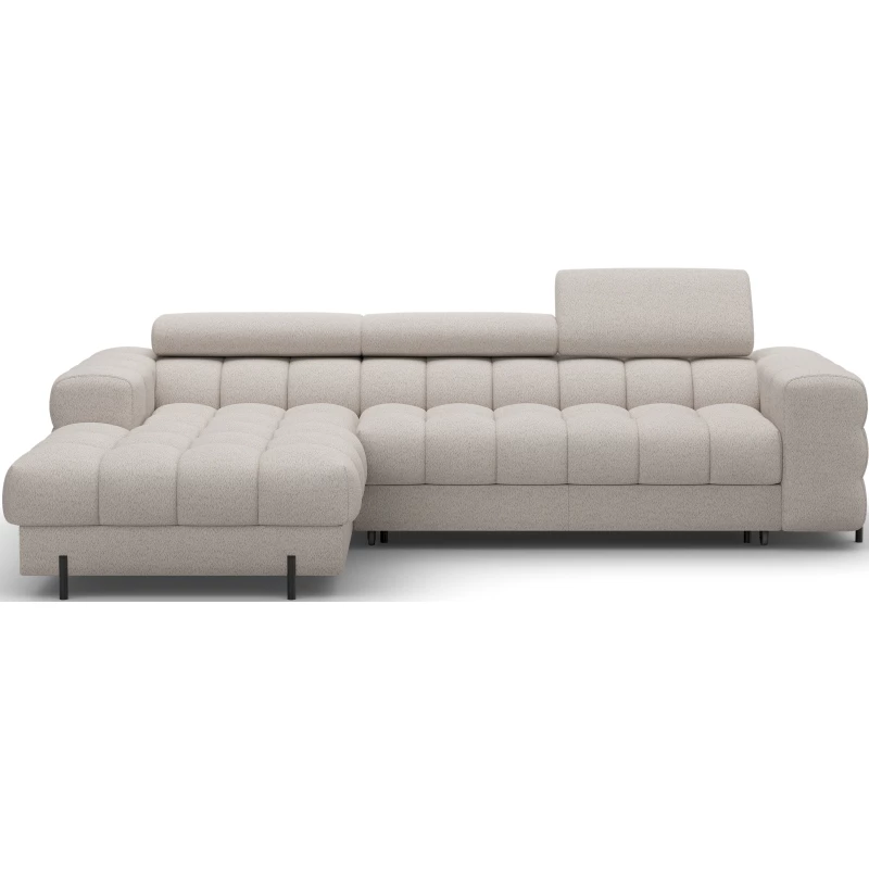 Ecksofa mit Stauraum ELIS – hellbeige, linke Ecke