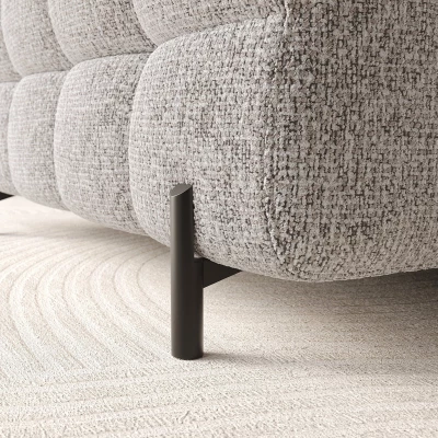 Ecksofa mit Stauraum ELIS – grau-beige, linke Ecke