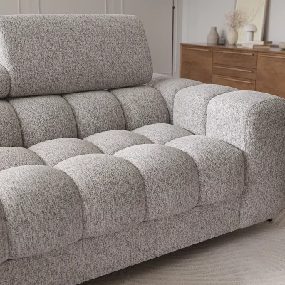 Ecksofa mit Stauraum ELIS – grau-beige, linke Ecke