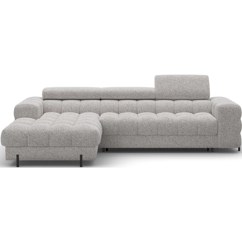 Ecksofa mit Stauraum ELIS – grau-beige, linke Ecke
