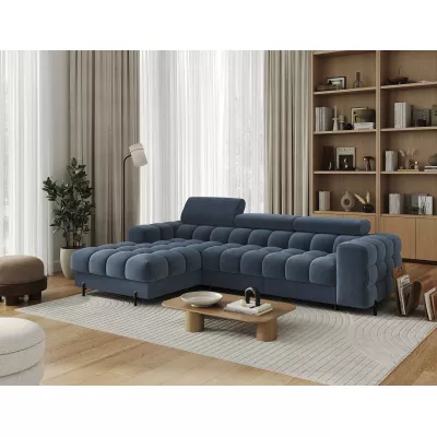 Ecksofa mit Stauraum ELIS - blau, linke Ecke