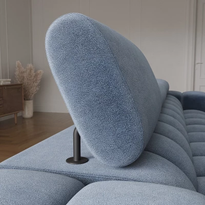 Ecksofa mit Stauraum ELIS - blau, linke Ecke