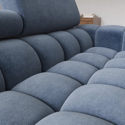 Ecksofa mit Stauraum ELIS - blau, linke Ecke