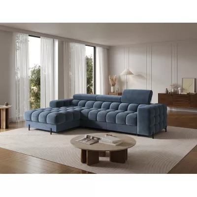 Ecksofa mit Stauraum ELIS - blau, linke Ecke