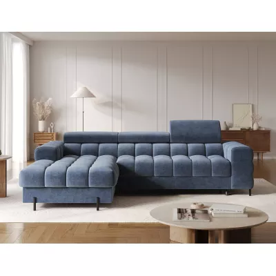 Ecksofa mit Stauraum ELIS - blau, linke Ecke