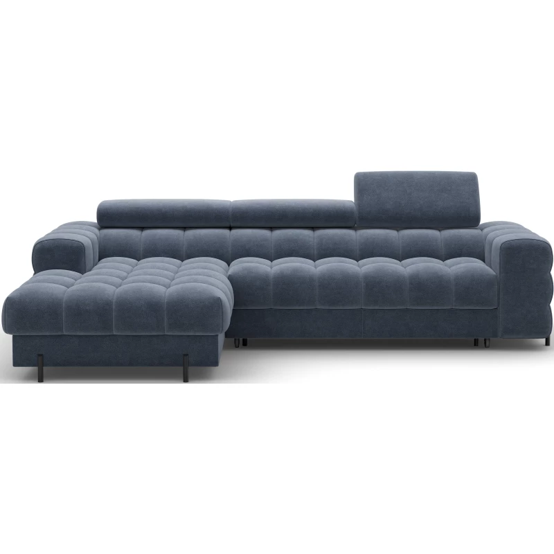 Ecksofa mit Stauraum ELIS - blau, linke Ecke