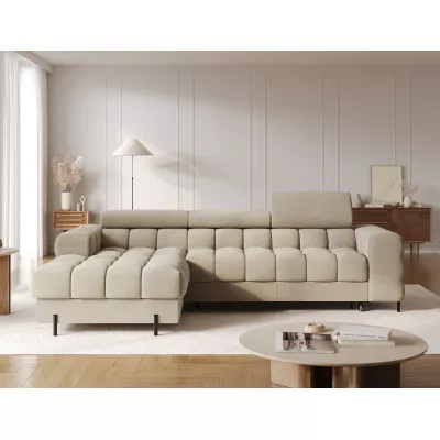 Ecksofa mit Stauraum ELIS – dunkelbeige, linke Ecke