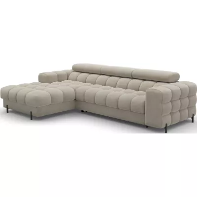 Ecksofa mit Stauraum ELIS – dunkelbeige, linke Ecke