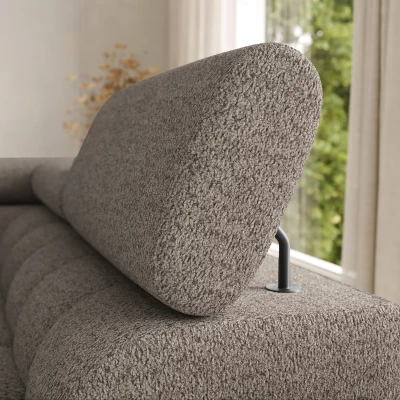 U-förmiges Sofa mit Stauraum ELISA – Dunkelbeige, echtes Design