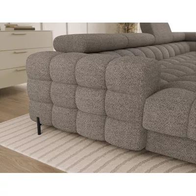 U-förmiges Sofa mit Stauraum ELISA – Dunkelbeige, echtes Design