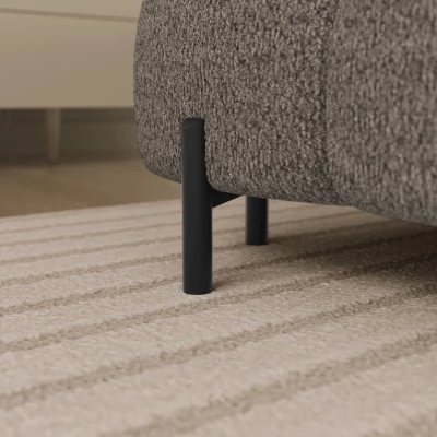 U-förmiges Sofa mit Stauraum ELISA – Dunkelbeige, echtes Design
