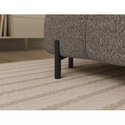 U-förmiges Sofa mit Stauraum ELISA – Dunkelbeige, echtes Design