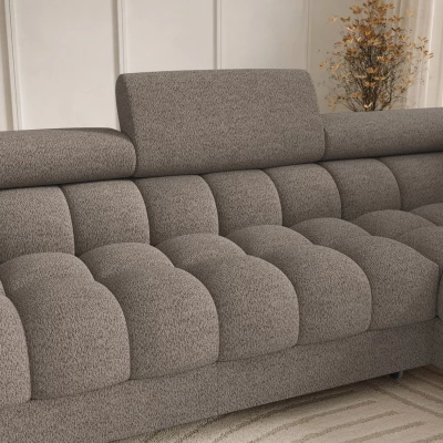 U-förmiges Sofa mit Stauraum ELISA – Dunkelbeige, echtes Design
