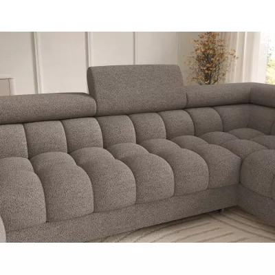 U-förmiges Sofa mit Stauraum ELISA – Dunkelbeige, echtes Design